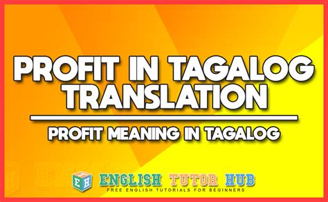 net proceed in tagalog